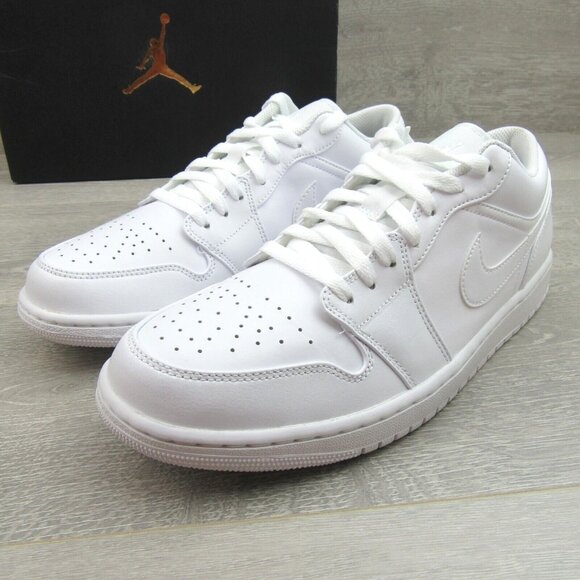 Air Jordan 1 Low Triple White Sneakers Men's Size 11 NEW - Picture 4 of 15